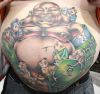 buddha tattoo on stomach
